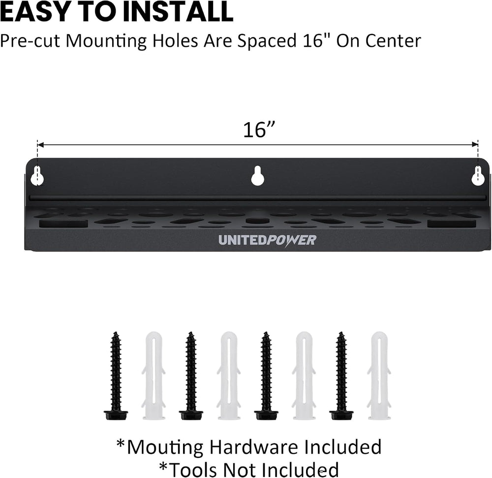 UNITEDPOWER Wall Mount Tool Storage Rack, Screwdriver Holder, Pliers Organize...