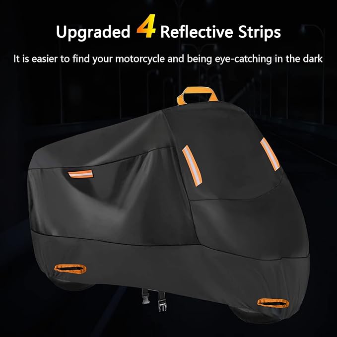 300D Motorbike Cover Waterproof Outdoor, Seceles Durable All Season Protection
