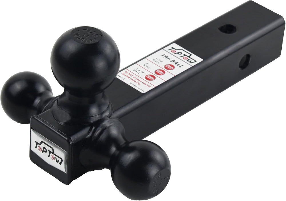 TOPTOW Trailer Hitch Tri-Ball Hitch Ball Mount with 1-7/8", 2" and ...