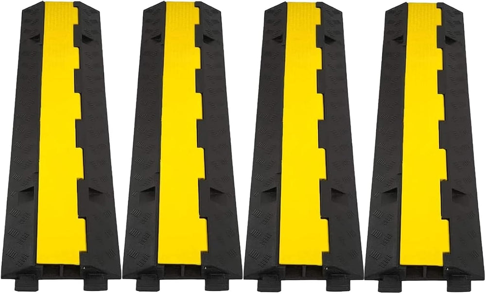 CXRCY Cable Ramp 4 Pack 2 Channel 11000lbs axle Capacity Floor Cable Cord