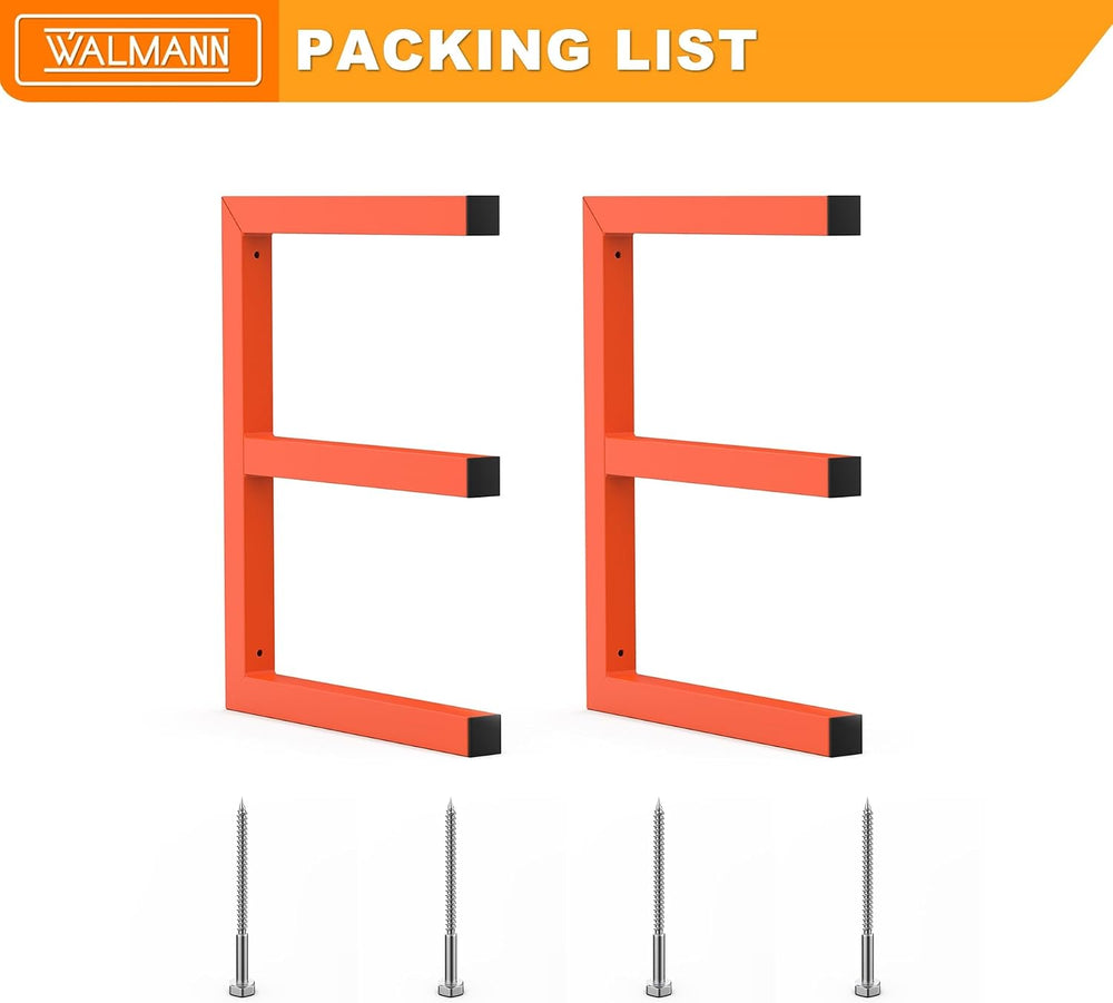 WALMANN Garage Wall Mounted Lumber Storage Rack, Overhead Lumber Racks