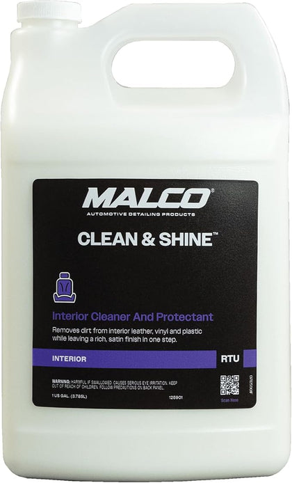 Malco Clean & Shine Interior Car Cleaner and Dressing – Restore Leather