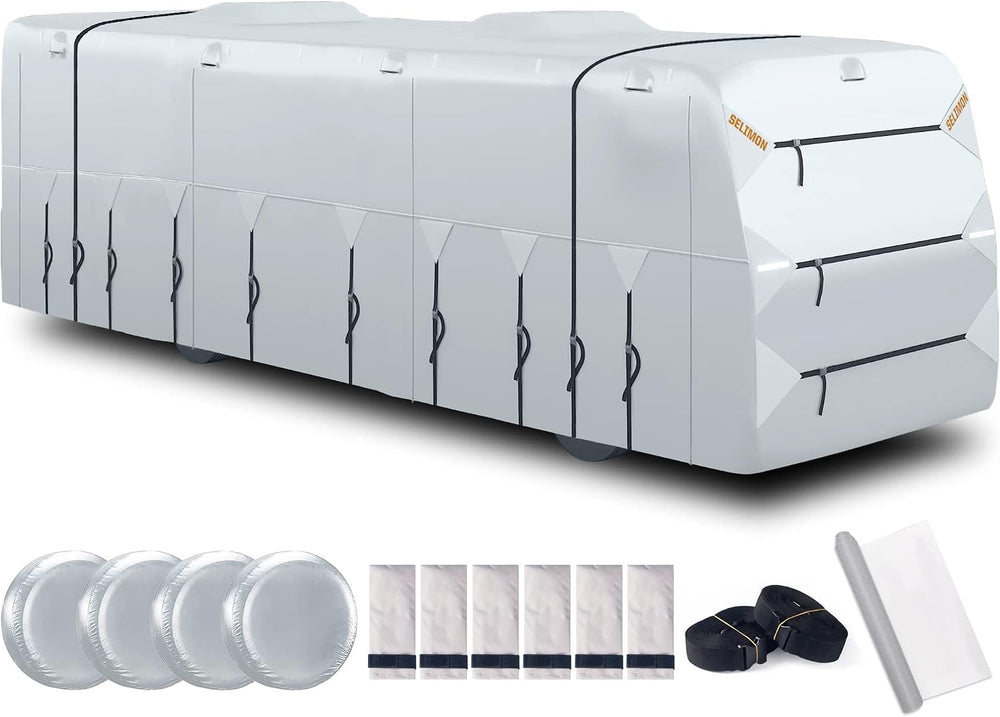 300D Top Class A RV Cover with Waterproof PU Coating Rip-Resistent & Anti...