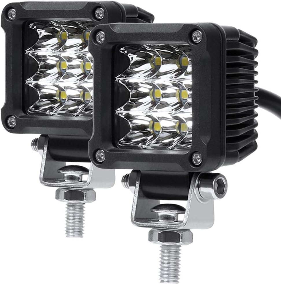 Motorcycle Fog Lights, 2'' Inch 27W Spot Mini Cube Work Driving Pod L...