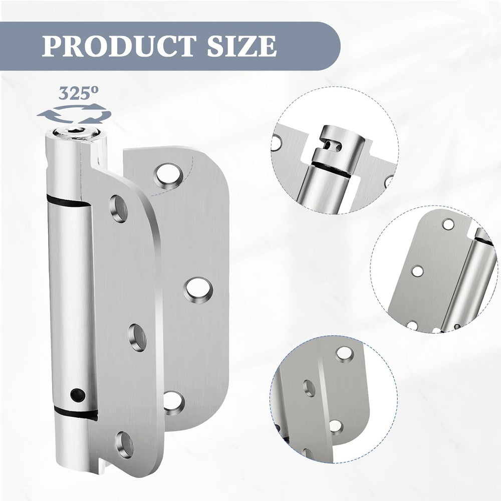 Yaocom 10 Pcs Self Closing Door Hinge 3.5'' Spring Loaded Hinges Auto...
