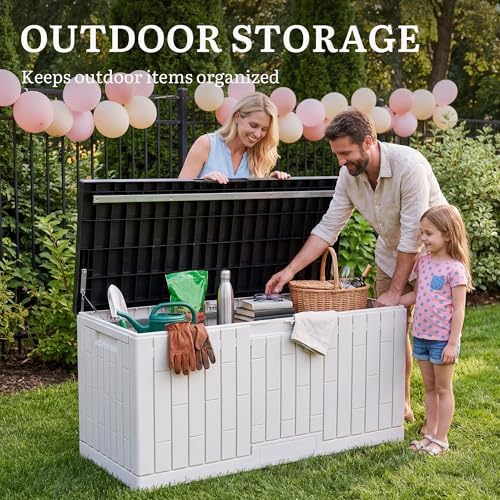 YITAHOME 120 Gallon Outdoor Storage Deck Box