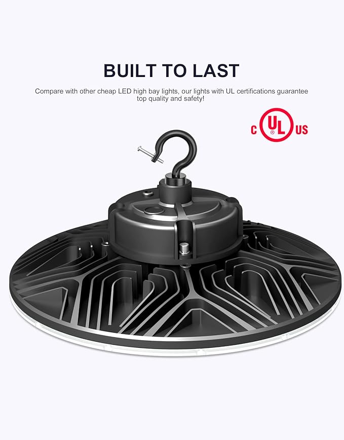 240W/200W/150W UFO LED High Bay Light, UL & DLC Listed 5000K Daylight 336...