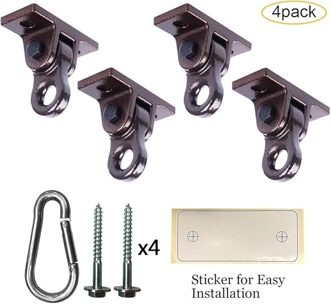 Heavy Duty Bronze Swing Hangers Screws Bolts Included Over 5000 lb Capacity (...