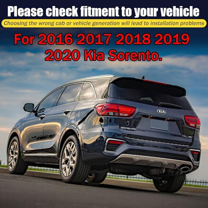 Rain Guards for Kia Sorento 2016-2020, Tape-on Side Window Deflectors for Kia