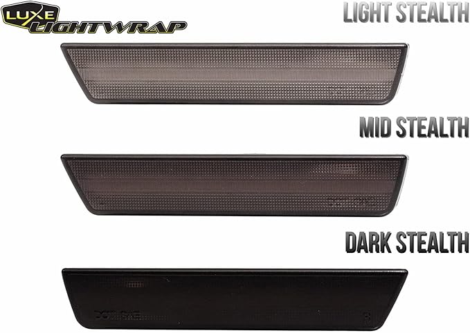 Luxe LightWrap Dark Smoke Stealth Universal Headlight Tail Light Tint Kit