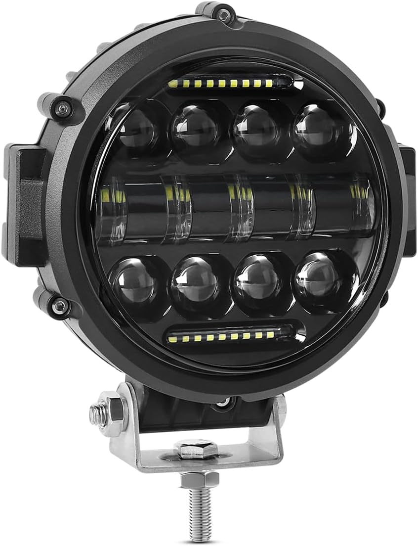 BESTZHEYU 2PCS 7 Inch Round LED Off Road Working Lights 60W