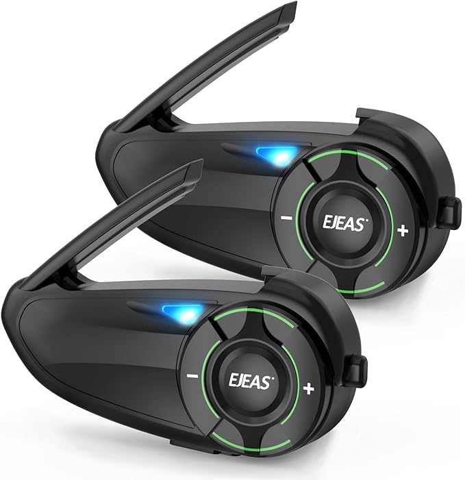 SolaMr Q8 Motorcycle Helmet Bluetooth Intercom Headset, 230hours Standby (2 P...