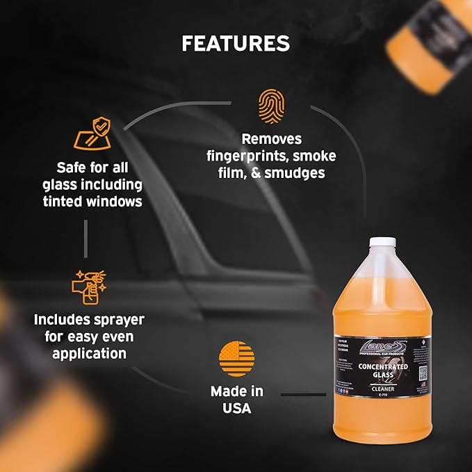 LANE'S Concentrated Auto Glass Cleaner- Window Cleaner, Windshield Cleaner-
