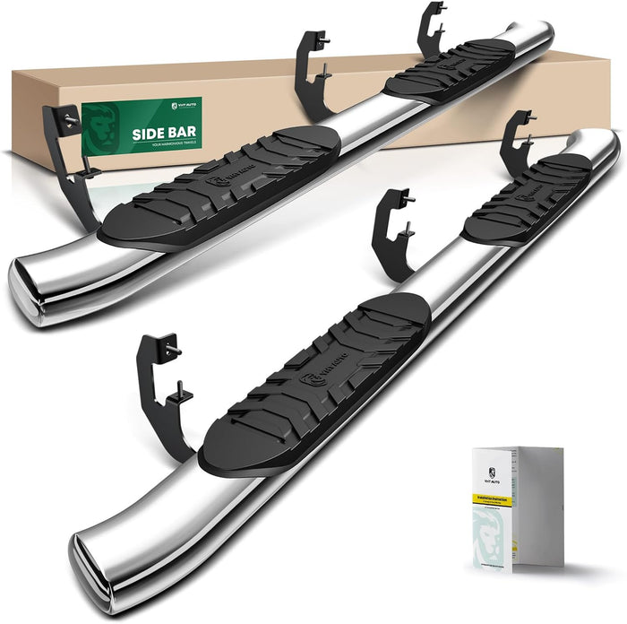 YHTAUTO 5 Inch Running Boards Side Steps Fit 2007-2019 Chevy Silverado & GMC