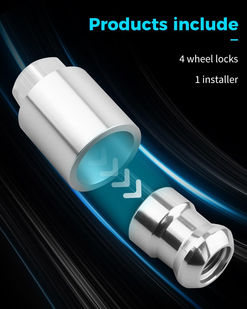 08W42-S6M-201 Exposed Wheel Lock, Chrome – Fit for ILX 2013, for RDX 2007-201...