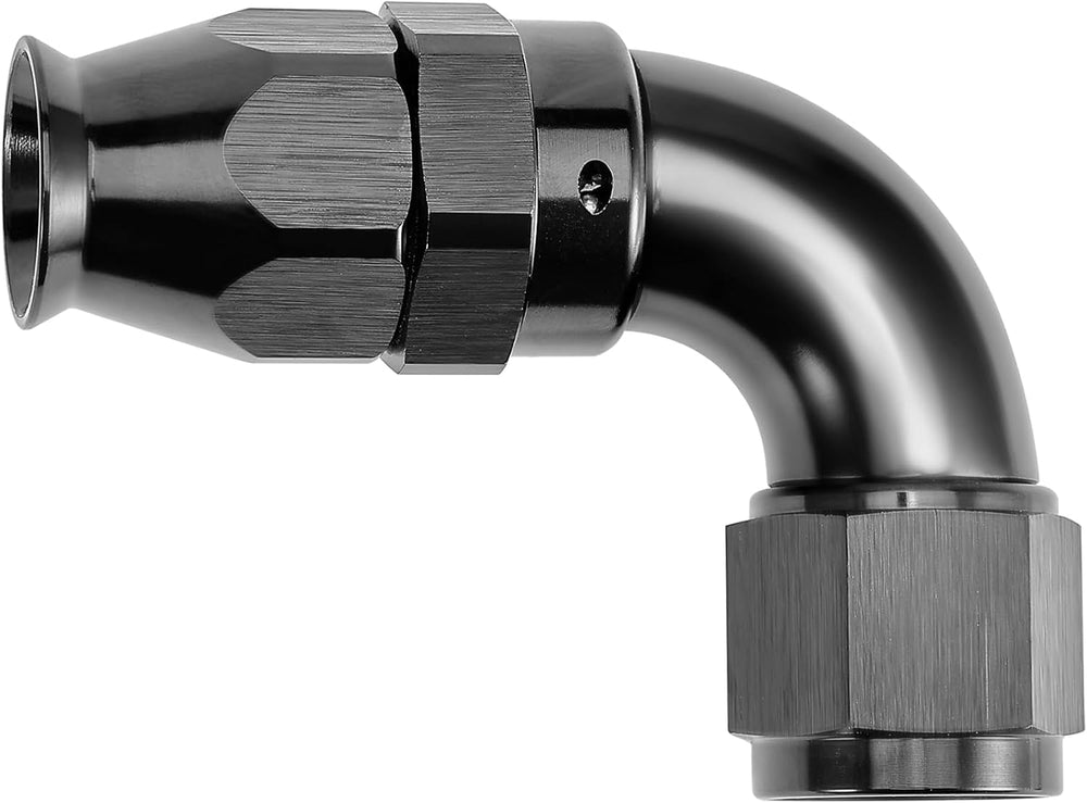 EVIL ENERGY 12AN 90 Degree PTFE One Piece Full Flow End Hose Fitting Aluminum