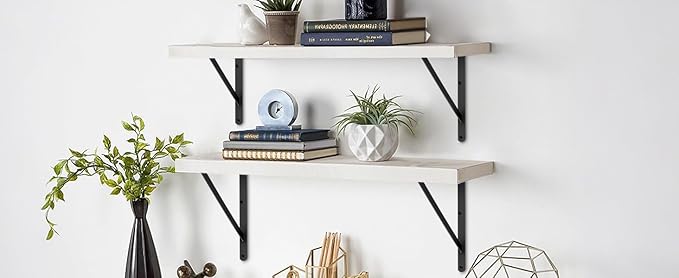 12 Pack L22 x H 12" Black Heavy Duty Shelf Brackets