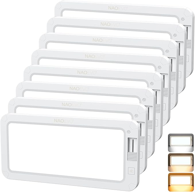 NAOEVO RV Lights Interior 2070LX, 1500LM RV LED Light Interior 12V, Camper (8Pack)