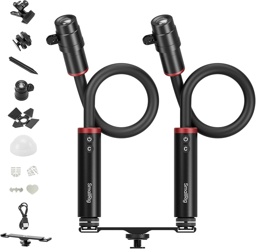 SmallRig 2-Pack RM 03 Macro Photography LED Bendy Light, 5 Colors