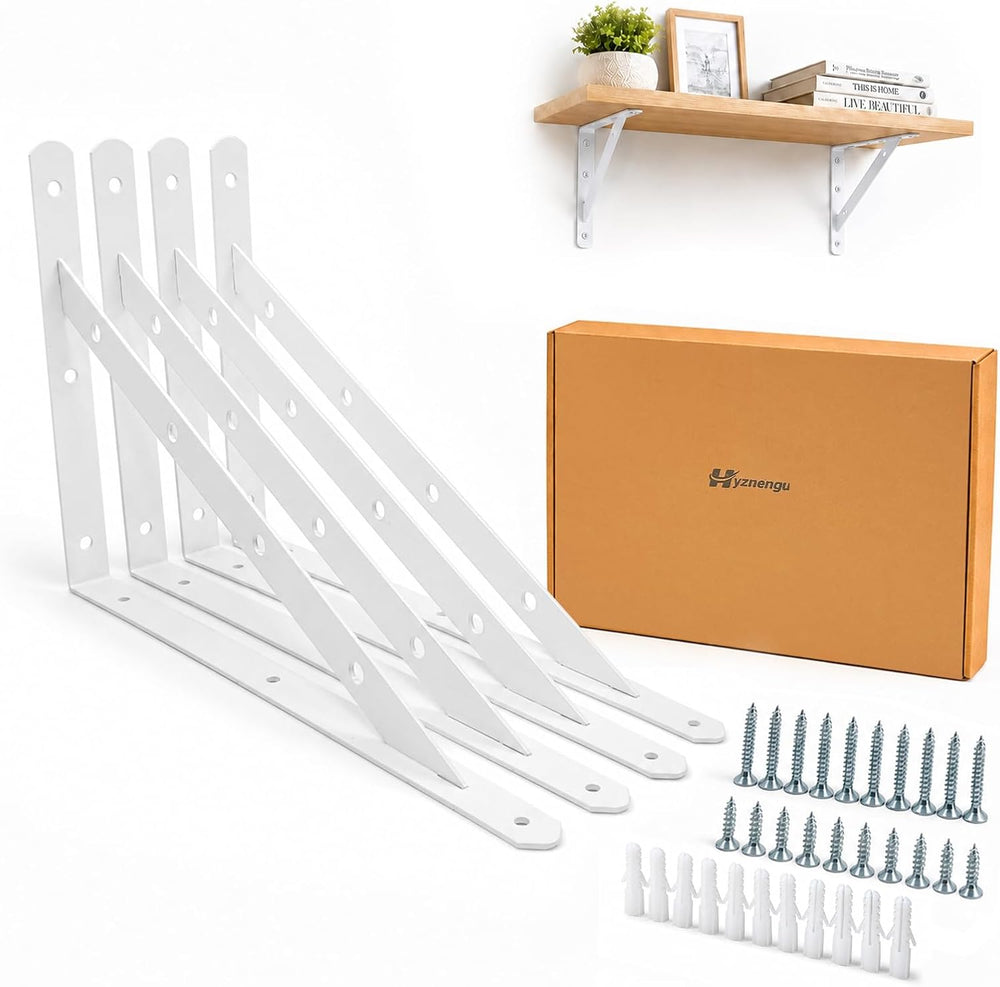 Heavy Duty Floating Shelf Brackets 18 inch, 4 Pack - 300 lb Max Load Per Pair...