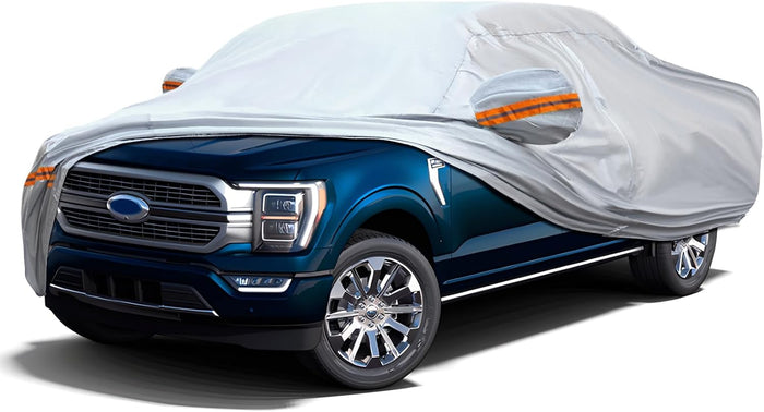 KEYOOG Fit for 198"-220" Length Pickup, 6-Layer Full Car Cover is All-Weather