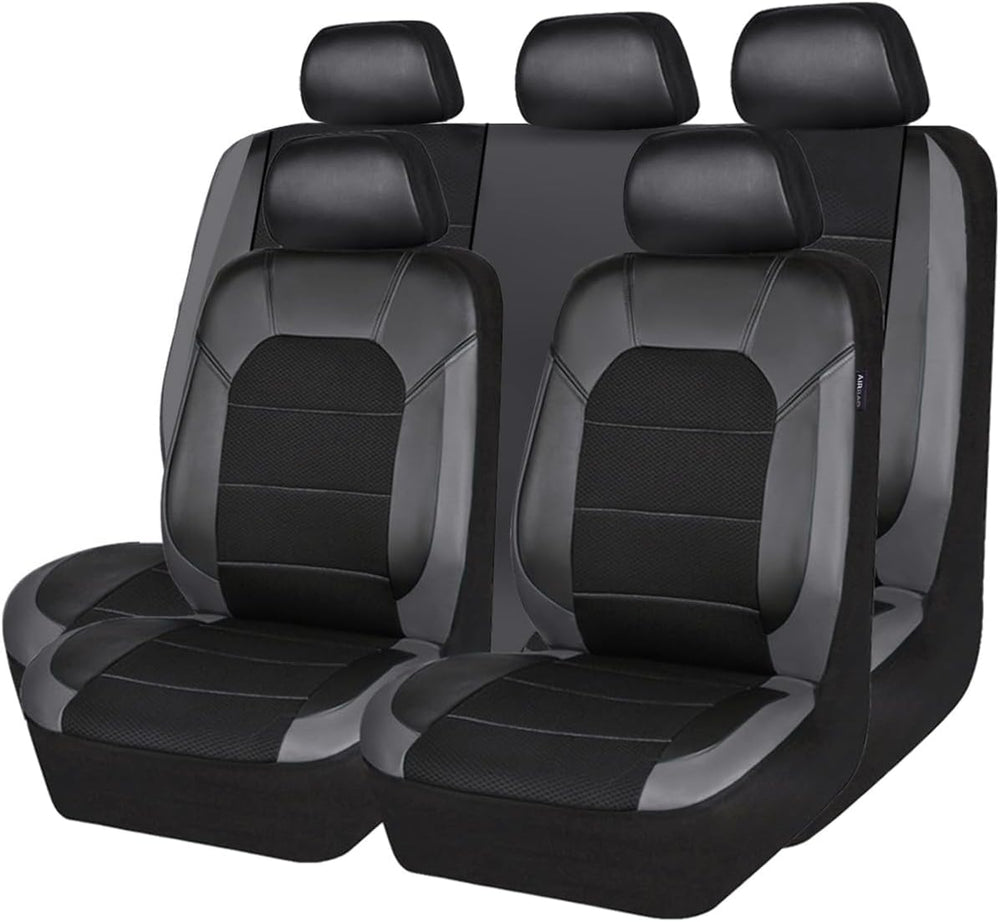 CAR PASS Leather Seat Covers, Automotive Sport Car Seat Cover Super 5mm Compo...