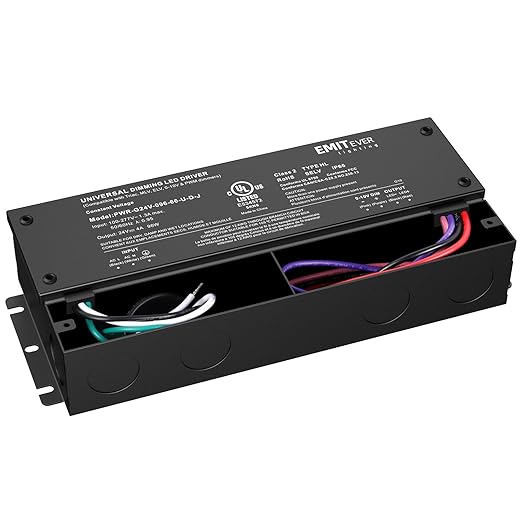 EMITEVER 96W Dimmable LED Driver, 24V Dimmable Power Supply, AC to DC
