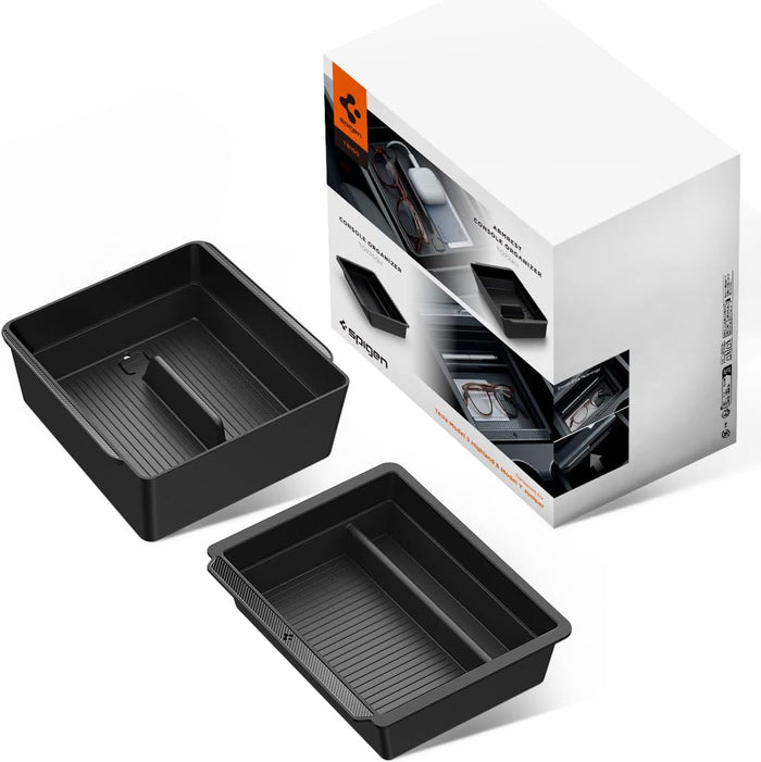 Spigen Center Console and Armrest Organizer for Tesla Model Y Juniper & Model Y L (Only Premium & Performance 2026/2025) and Model 3 Highland (Standard, Premium & Performance 2026/25/24)