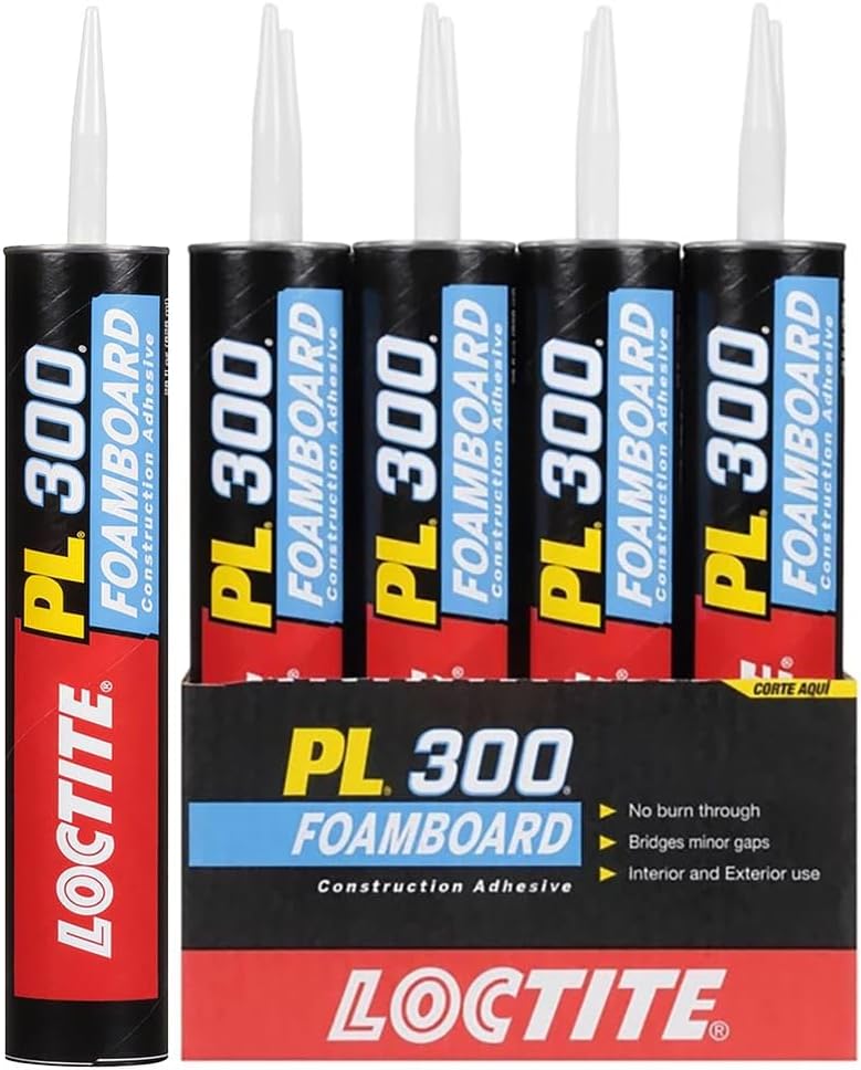 12 Pack of 28 oz Loctite 1421930 PL 300 Low VOC Foamboard Adhesive