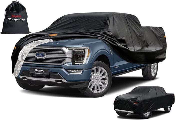 Kayme Truck Cover Custom Fit Ford F-150 Super Cab Short Bed. Full Exterior