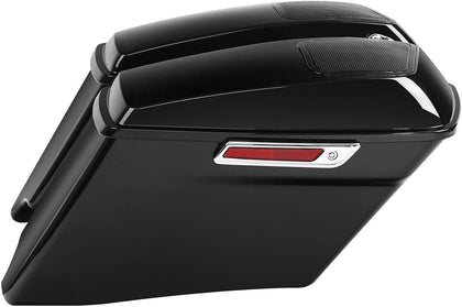 XFMT Motorcycle 4" Extended Stretched Hard Saddlebags Saddle Bags