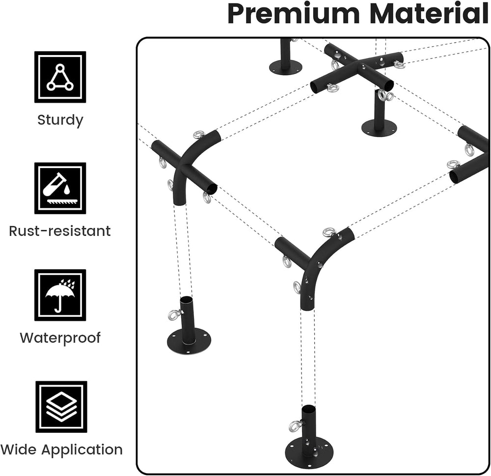 1 3/8'' Canopy Fittings for 8 Leg Carport Frame Parts(20Pcs)