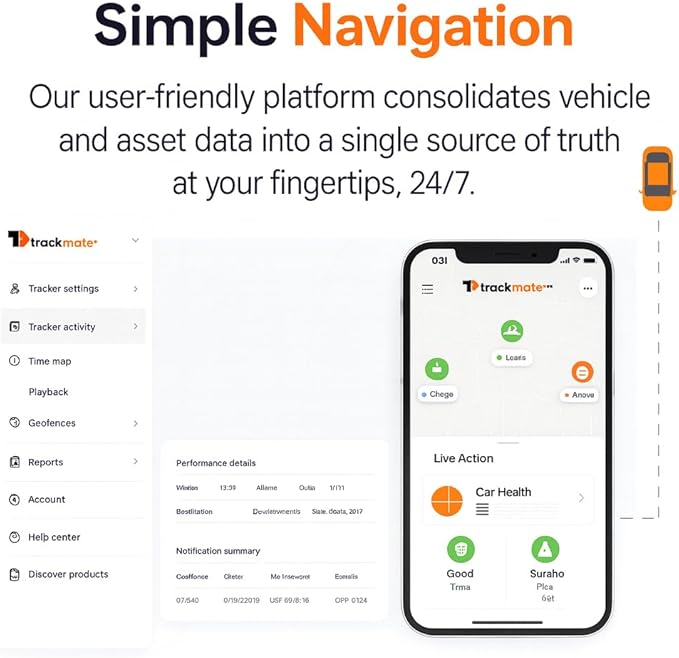 Kirbi OBD Tracker, GPS Tracker for Vehicles Real-Time Tracking, Worldwide