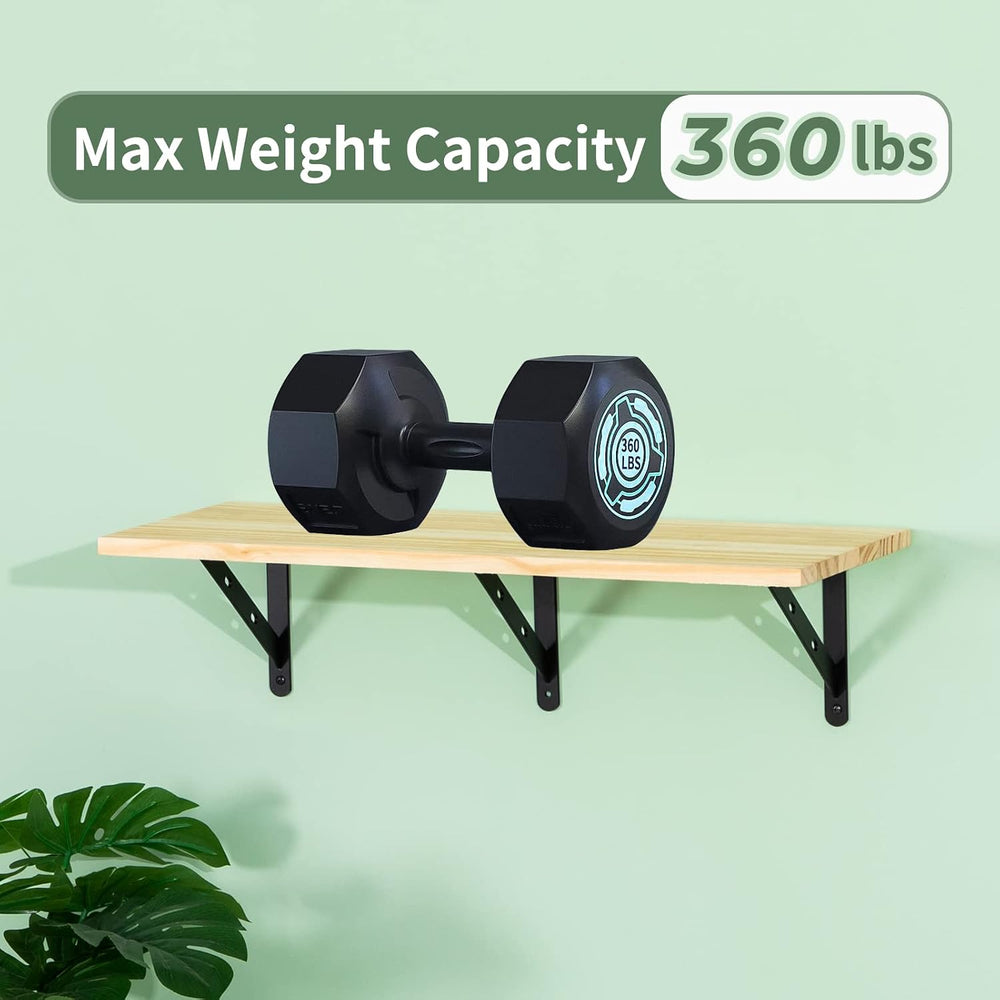 12 Pack 8" x 6" Heavy Duty Aluminum Alloy Shelf Brackets, Max Load ...
