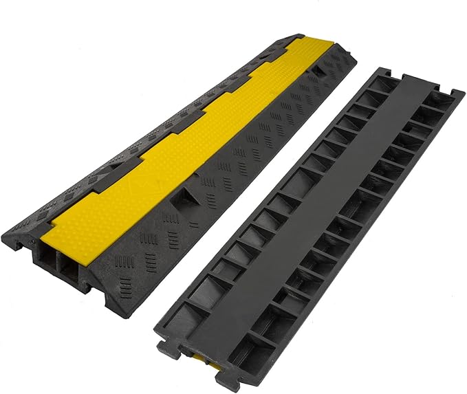 CXRCY Cable Ramp 3 Pack 2 Channel 11000lbs axle Capacity Floor Cord Cable