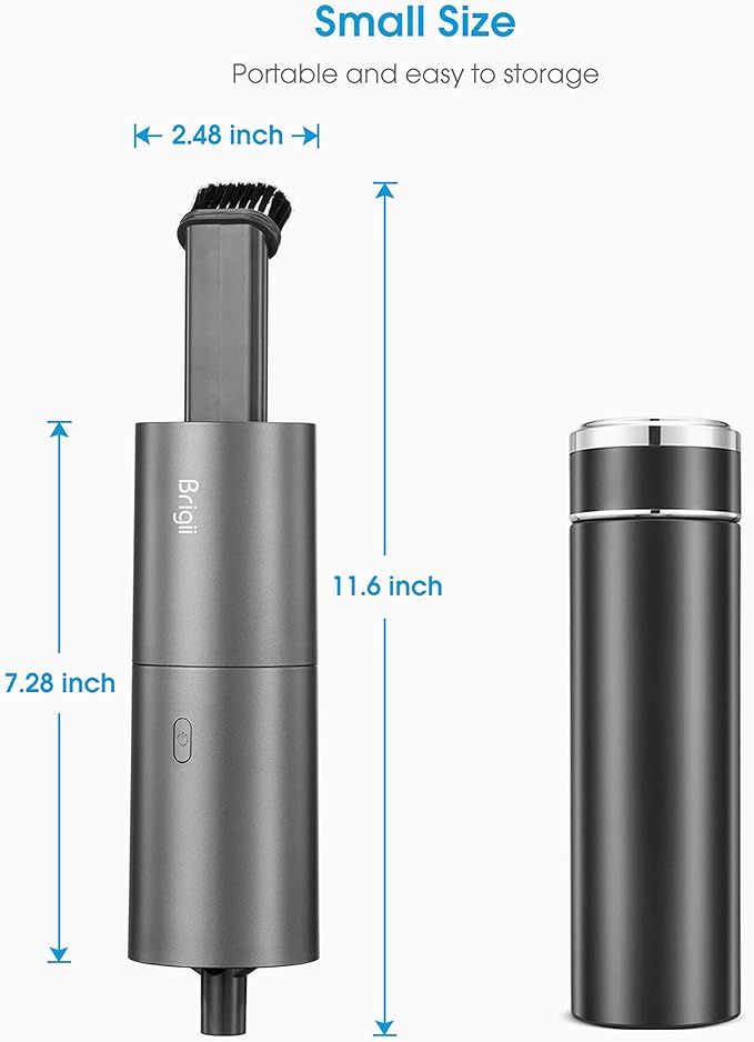 Brigii Mini Vacuum Cleaner, Small Handheld Vacuum Cordless USB Rechargeable