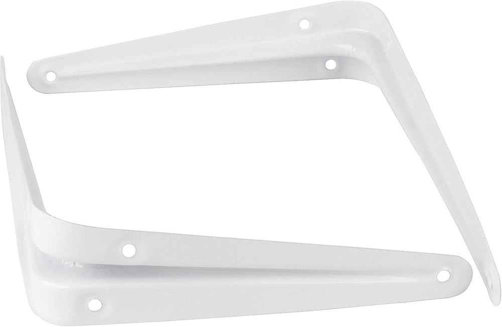 24 Packs 12 x 10 Inch White Shelf Brackets, Heavy-Duty Metal Steel Corner Bra...