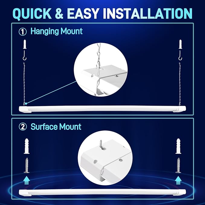hykolity 1 Pack 4FT Linkable LED Shop Light
