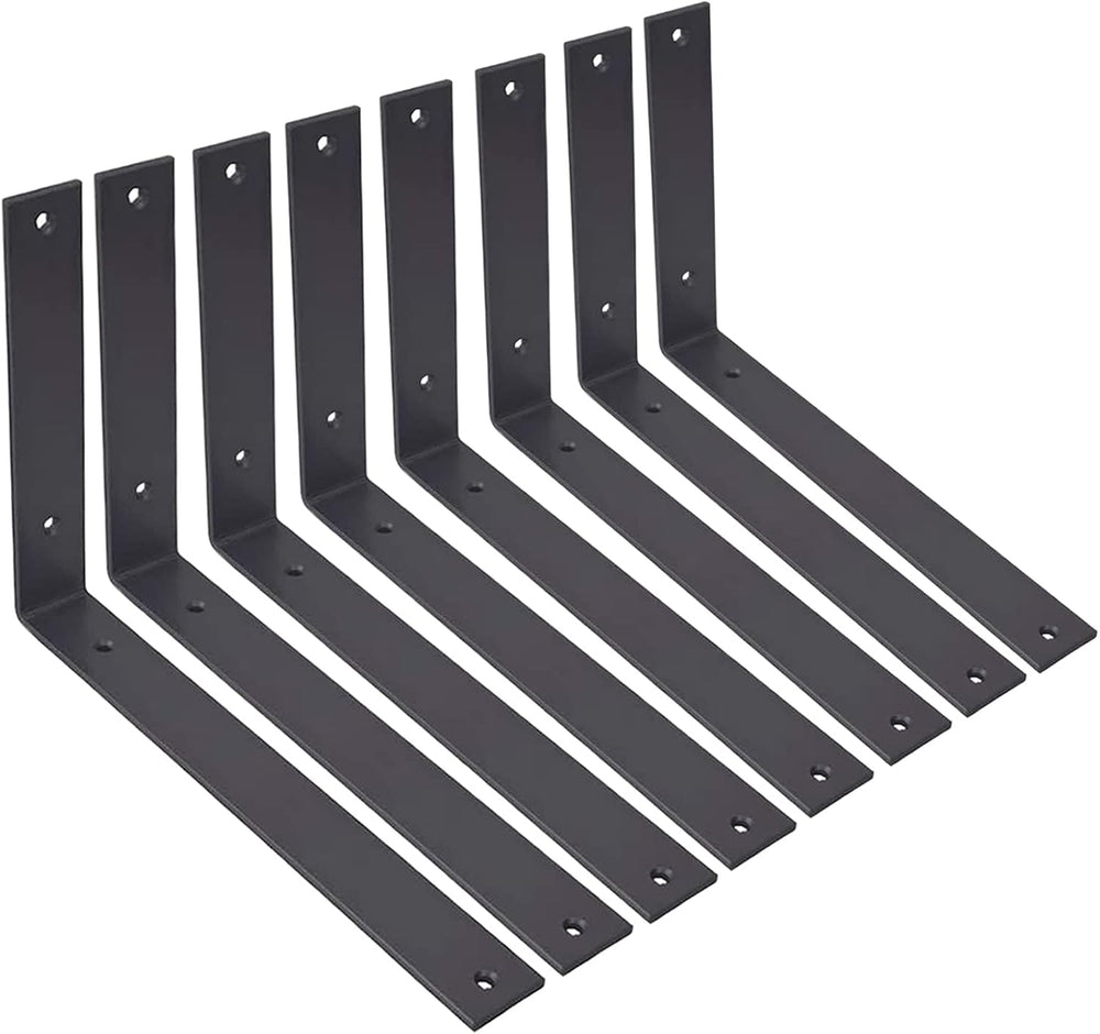 Shelf Brackets 12 Inch L Brackets for Shelves Heavy Duty Black Wall Brackets ...
