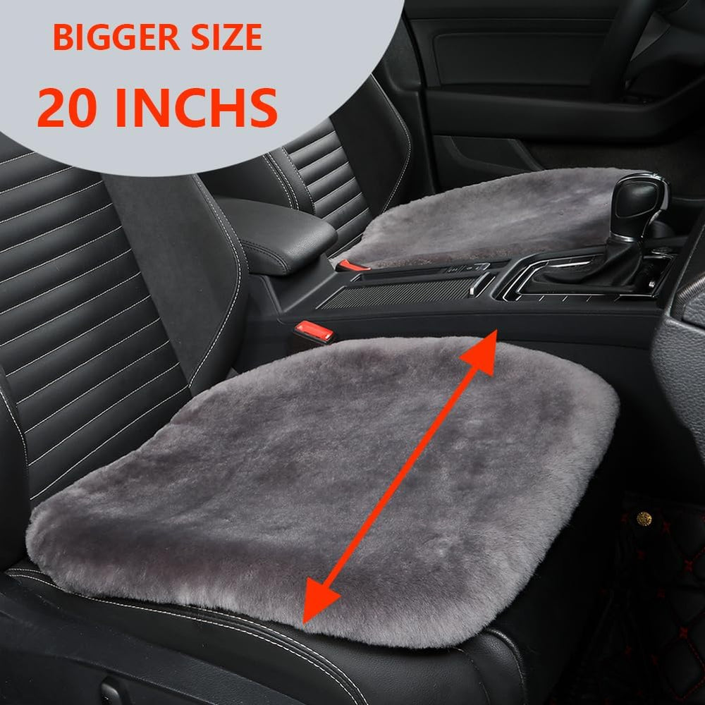 OGLAND Genuine Sheepskin Car Seat Cover for Fuzzy Soft Fur Wool Cushion
