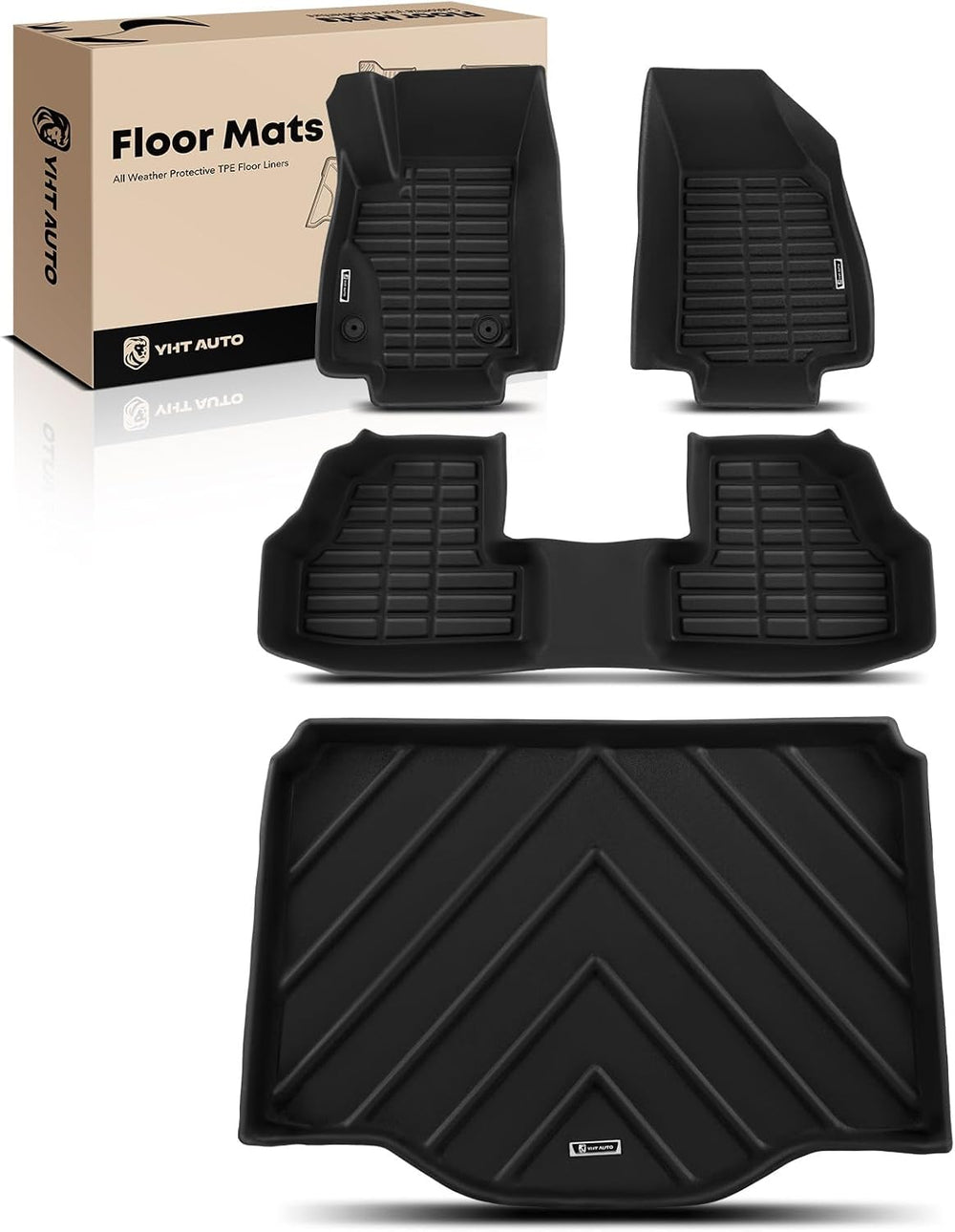 YHTAUTO Floor Mats & Cargo Mat Fit Chevy Trax 2014-2023, Buick Encore 201...