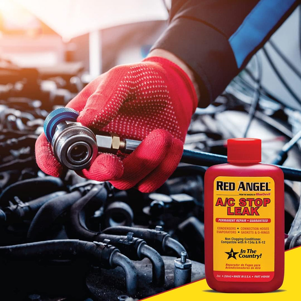 BlueDevil Products Red Angel Automotive A/C Stop Leak & Conditioner | 2 oz.