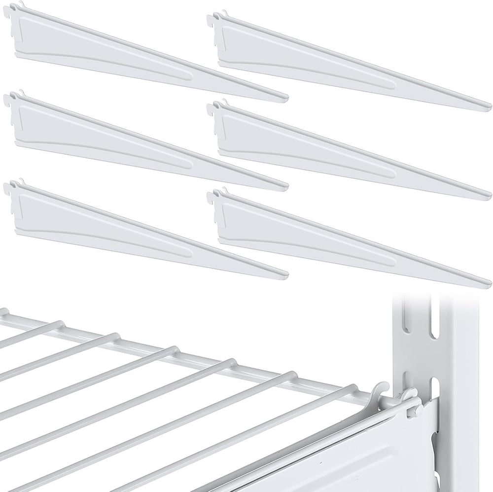 Wonderjune 6 Pcs Adjustable Locking Shelf Bracket 16 Inch Shelf Brackets Heav...