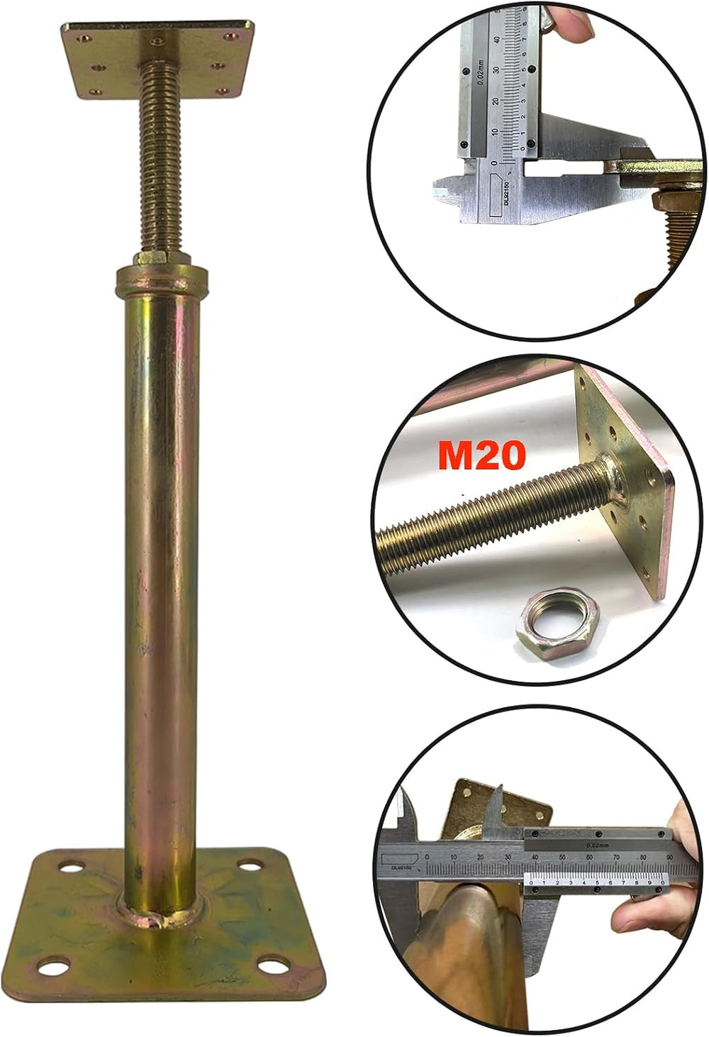 6 PCS House Floor Jacks Post Pole for Leveling, 11" - 16" Height Ra...
