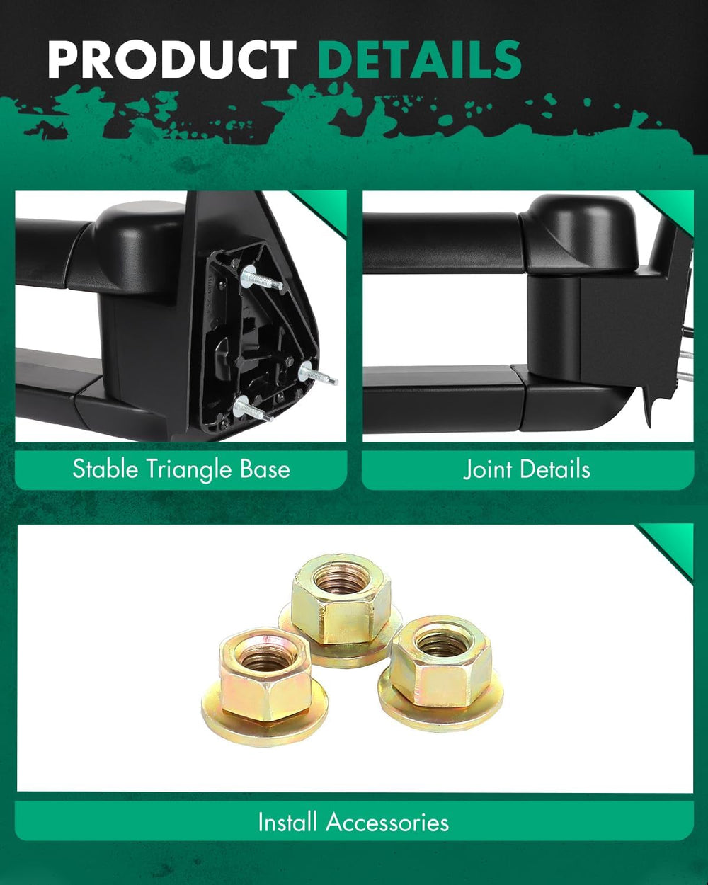 SCITOO Towing Mirrors Fit Chevy GMC Exterior Accessories Mirrors Fit 1999-200...