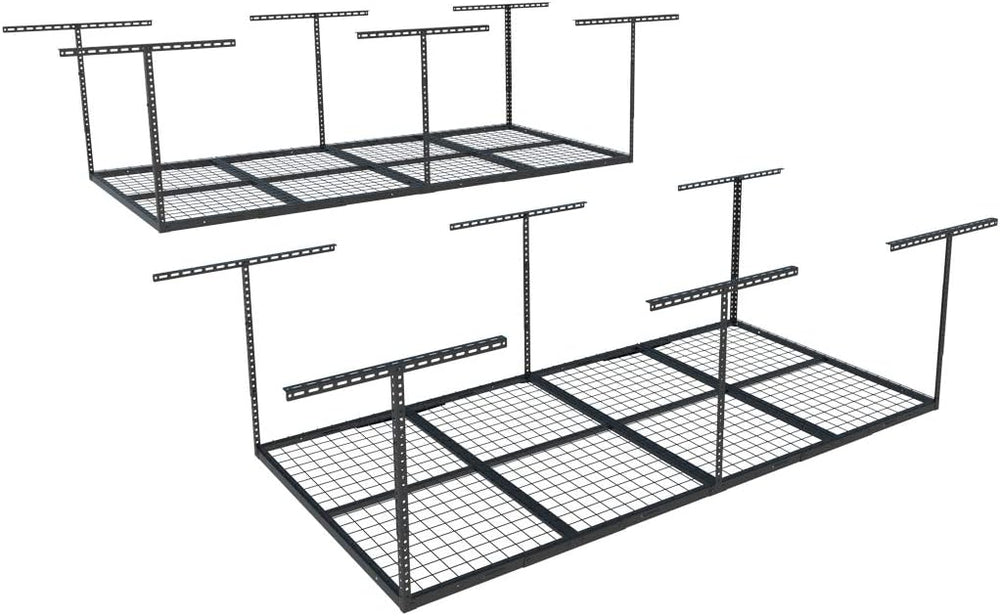 FLEXIMOUNTS 4x8 Overhead Garage Storage Rack, Adjustable Organization System ...