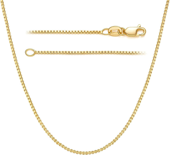 14K Gold Necklaces for Women Gold Box Chain Gold Chain for Women