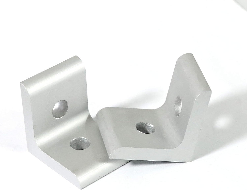 25 Packs 1515 Series Aluminum 2 Hole Inside Corner Bracket, L Bracket Connect...