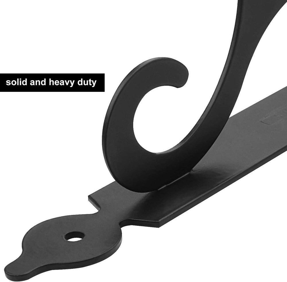 Acrux7 12 Pack Decorative Shelf Brackets - 10 inch Wall Mounted Floating Shel...