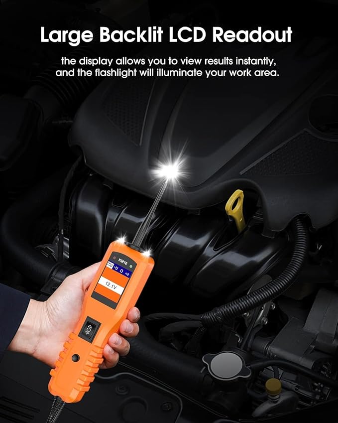 KZYEE KM10 Power Circuit Probe Kit, 12V 24V Automotive Circuit Tester, Digital